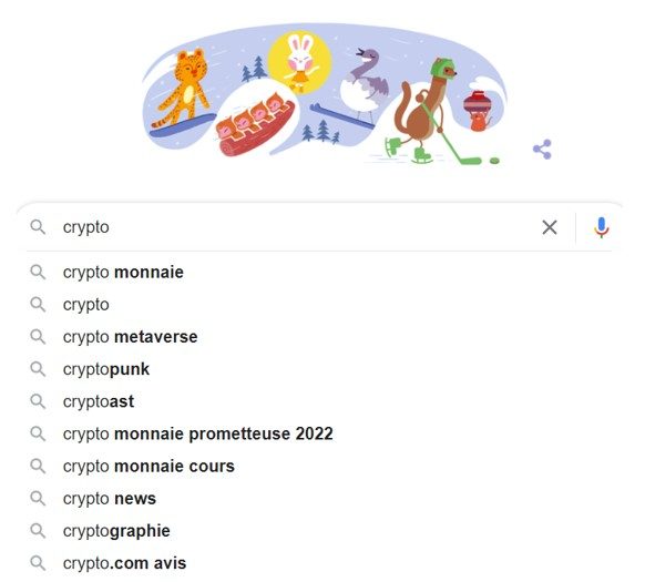 search keyword crypto google