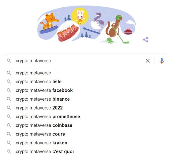 search keyword crypto metaverse