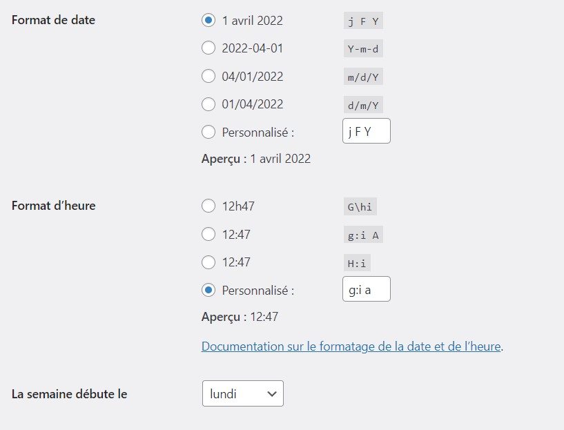 general settings wordpress2