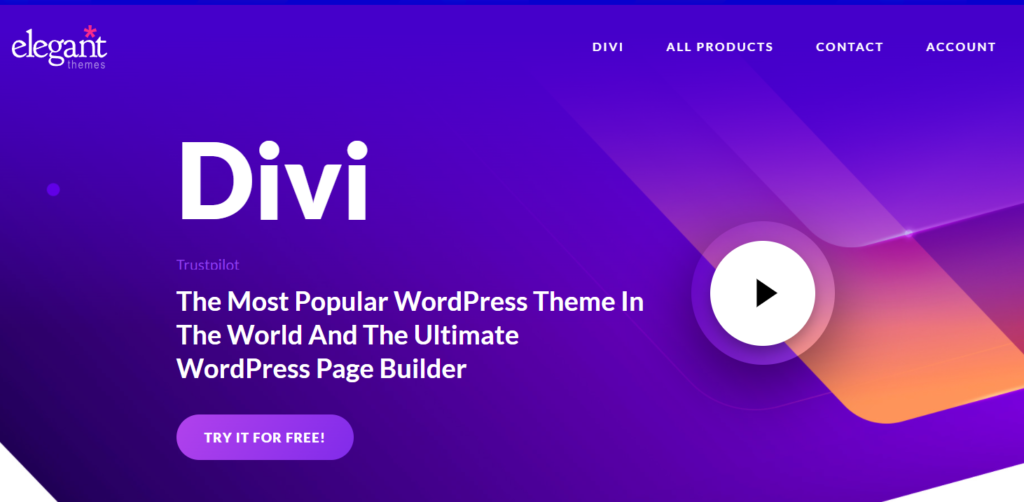 divi theme interface