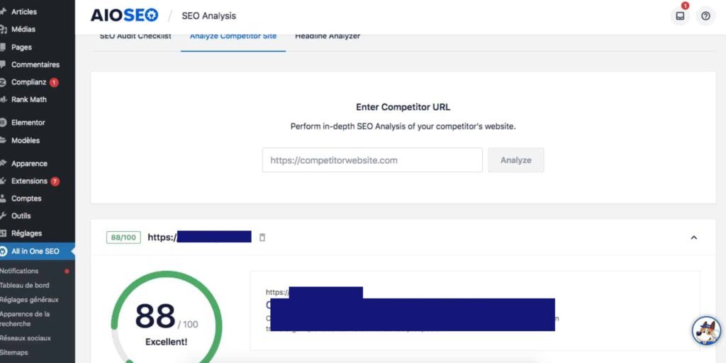 all in one seo competitor analysis