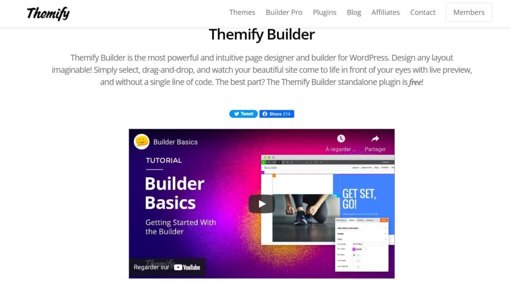 themify builder interface