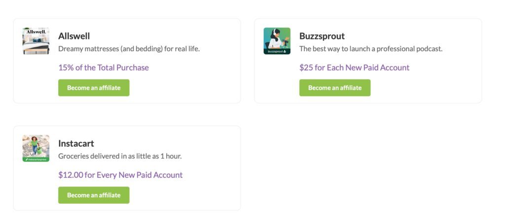 buzzsprout affiliation