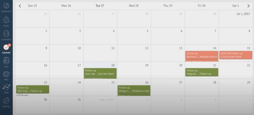 amocrm task calendar