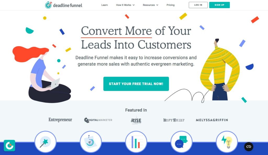 deadline funnel home page