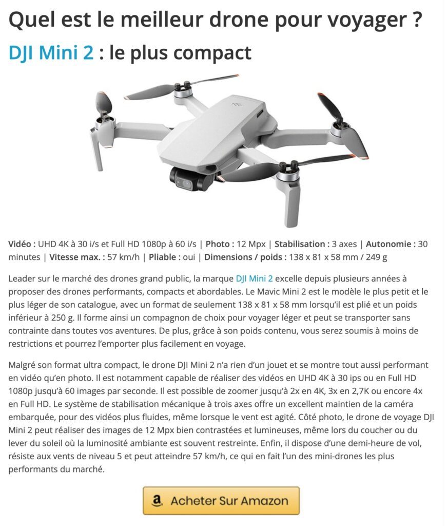 example of a drone affiliate site