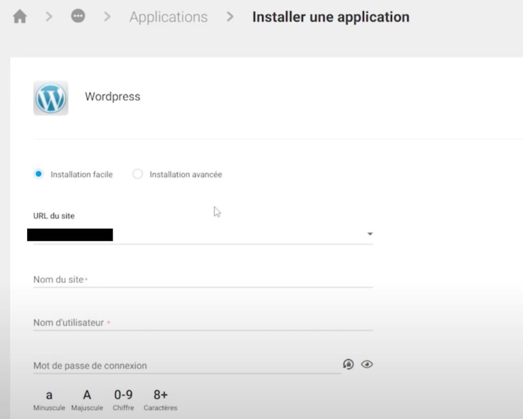 wordpress installation infomaniak