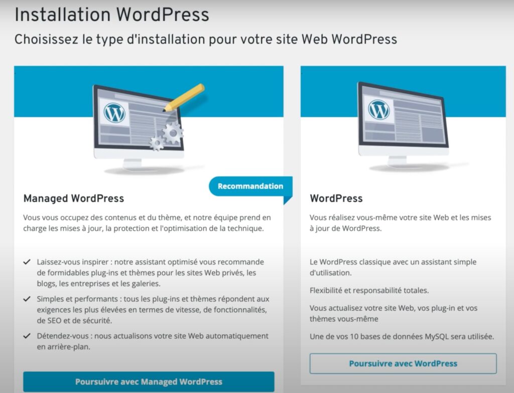 wordpress installation type