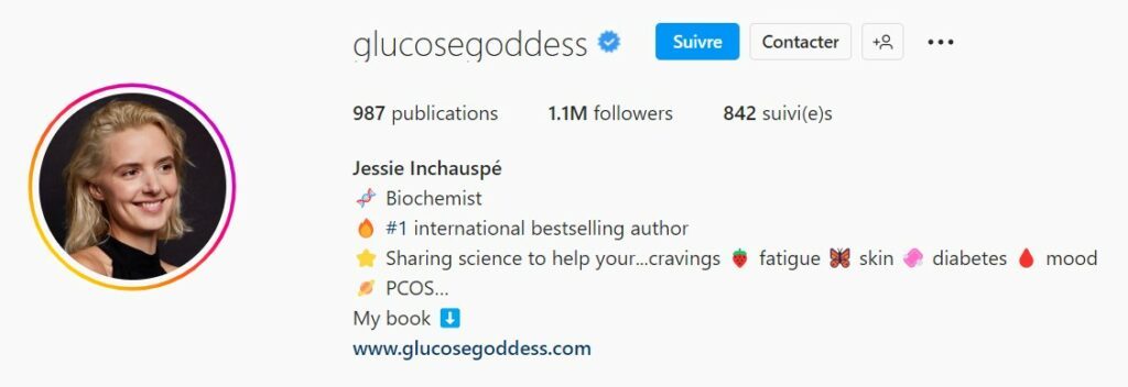 example instagram glucosegoddess