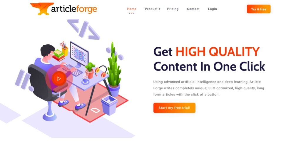 home page article forge