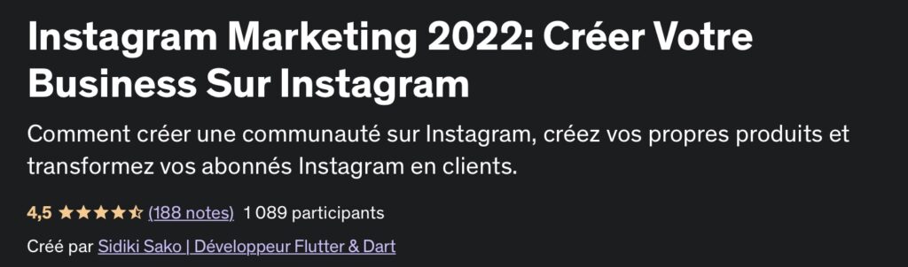 instagram marketing 2022 training udemy