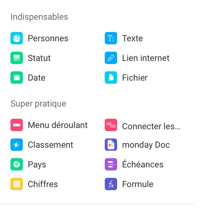 elements table monday com