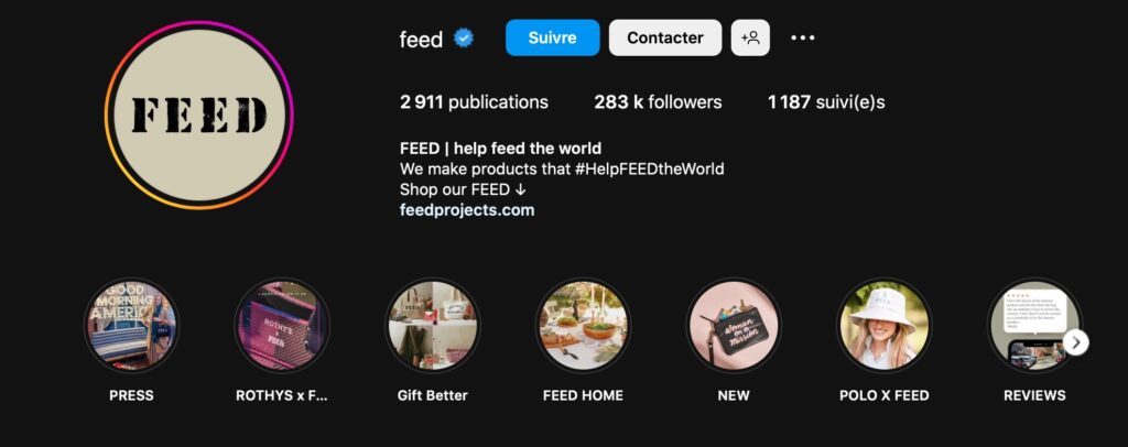 example instagram feed