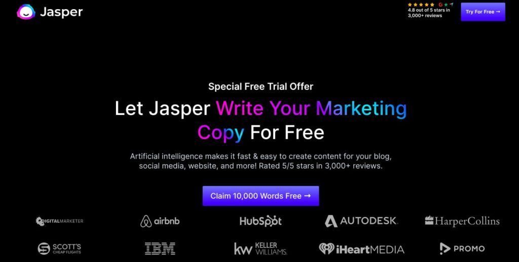 jasper copywriting software