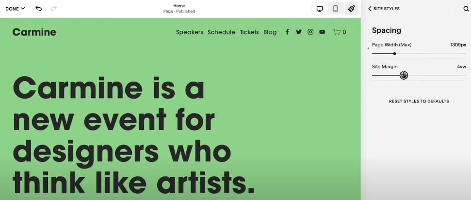 design site squarespace