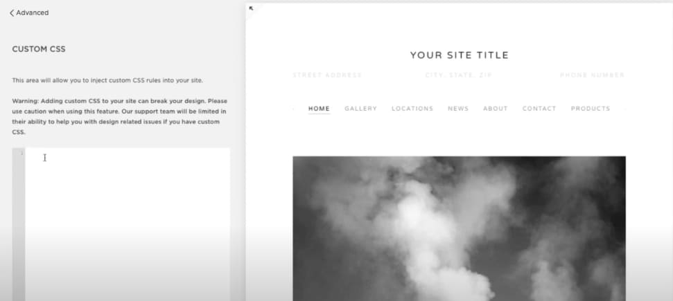 custom css squarespace