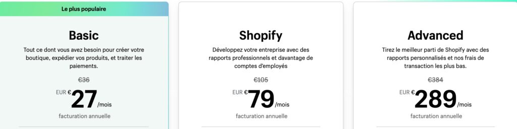 shopify prices